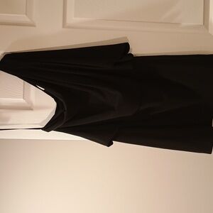 Jessica Simpson bare shoulder black dress